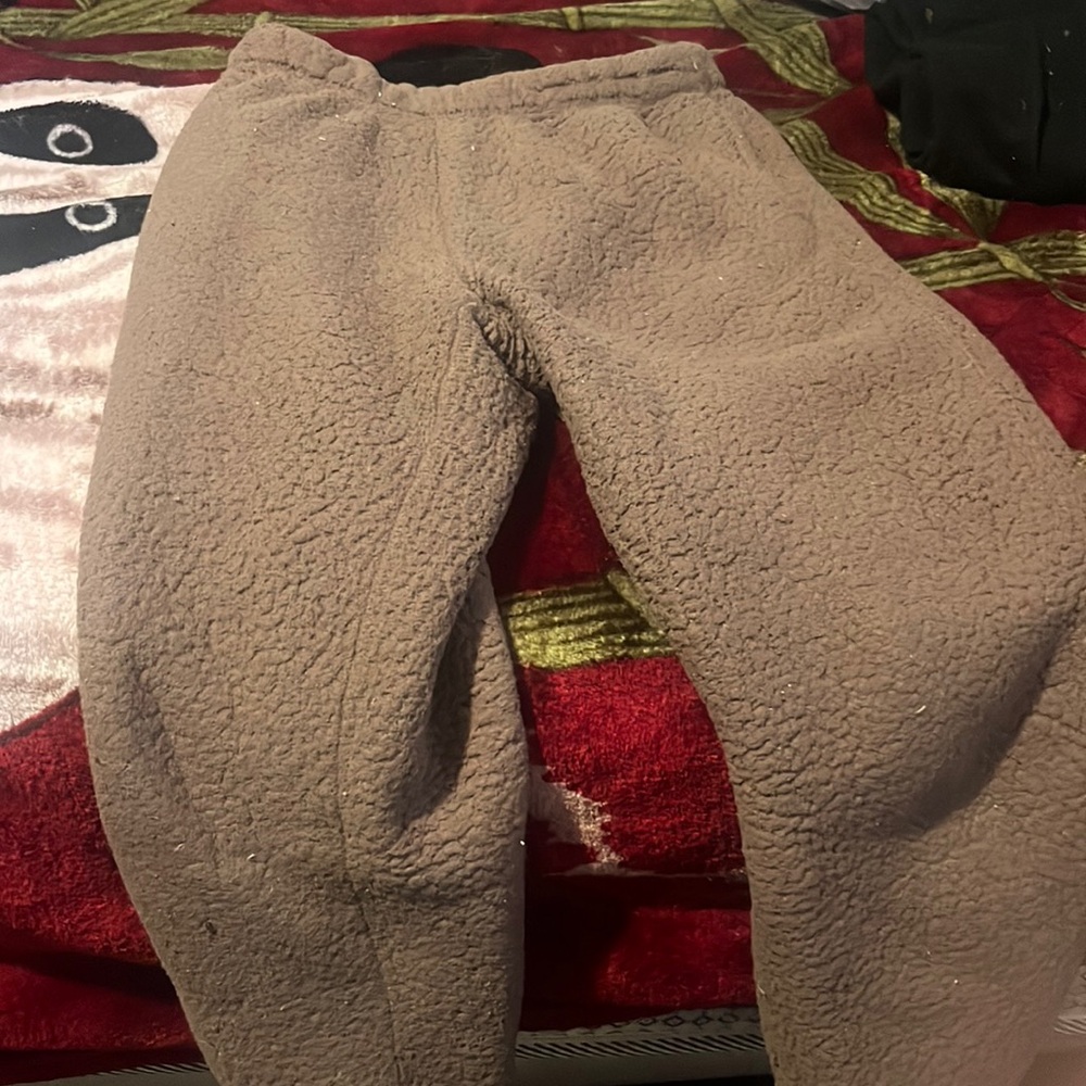 I’m selling the second piece of brown fur teddy bear pjs .
